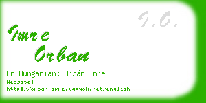 imre orban business card